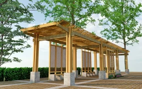 Pergola With Bench Seats