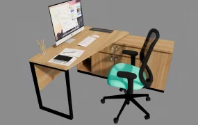 L Shaped Computer Table
