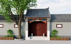 Chinese Courtyard Door