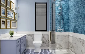 Small Blue Bathroom Idea