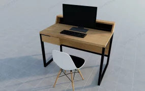 Rustic Computer Desk Set