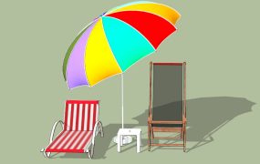 Double Beach Chair with Umbrella