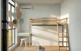 Small Kids Room With Loft Bed