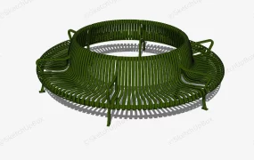 Antique Metal Circular Tree Bench