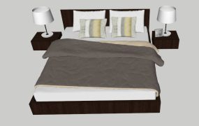 Modern King Platform Bed with Nightstands