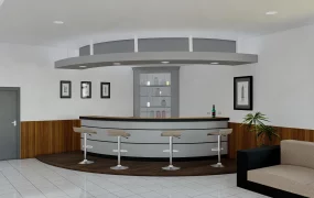 Modern Corner Bar Design