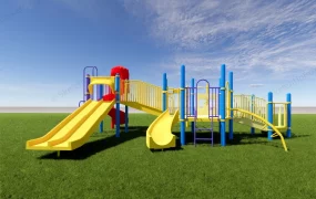 Metal Playset With Slide