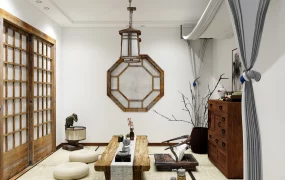 Small Japanese Tea House Interior