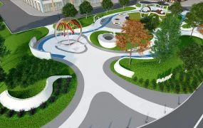 Urban Street Plaza Landscape