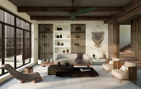Rustic Wabi Sabi Living Room