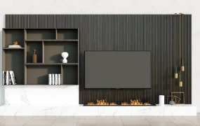 Media Wall Feature Tv Fireplace