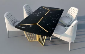 Marble Dining Table Set