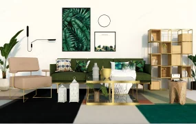 Casual Living Room Furniture Set