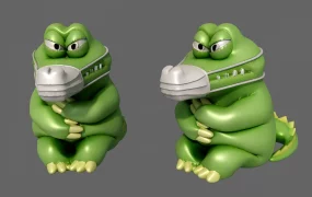 Cartoon Alligator Figurines