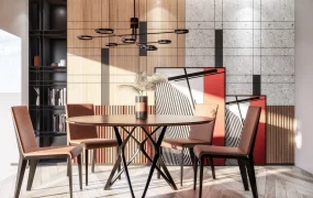 Mid Century Modern Dining Room Asset Kit