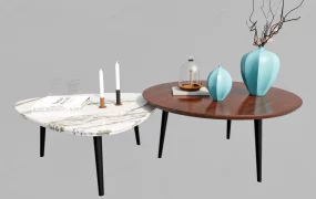 Triangle And Round Nest Coffee Table