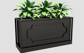 Rectangular Black Planter Box