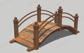 Wooden Garden Bridge