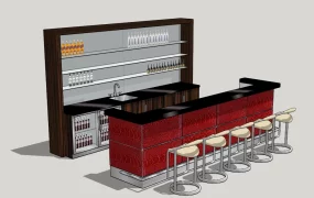 Commercial Bar With Stools