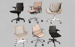 Modern Executive & Task Office Chair Collection SketchUp 3D Model