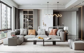 Luxury Light Gray Living Room
