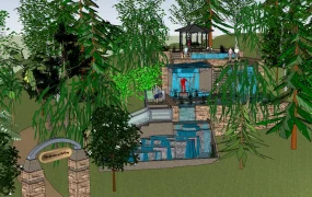 Garden With Waterfall Landscaping Ideas