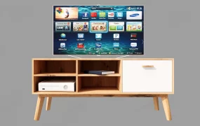 Minimalist Natural Wood TV Stand