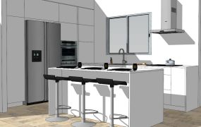 Small Kitchen with Island Idea