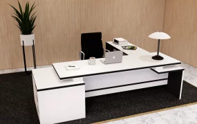 Contemporary Executive L Shaped Desk Layout