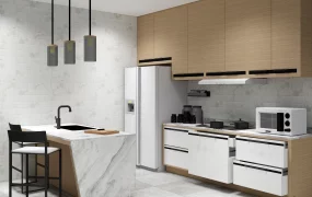 Minimalist Two Tone Kitchen Design