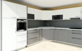 White And Grey Kitchen Cabinets
