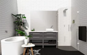 Small Bathroom With Bathtub And Shower