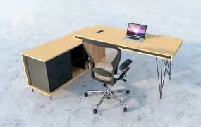 L Shaped Office Desk With Storage