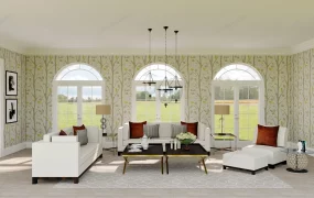 Modern French Country Living Room