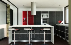 Grey And Red Kitchen Ideas