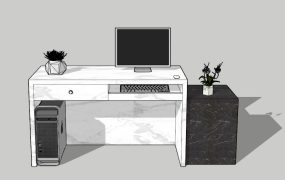 Small Marble Reception Desk