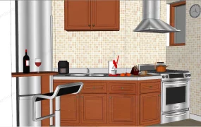 Small Apartment Kitchen With Breakfast Bar