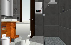 Small Bathroom with Walk In Shower Idea