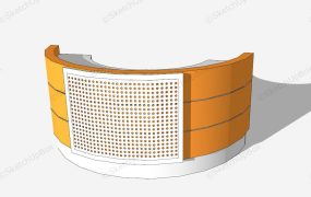 Small Curved Reception Desk