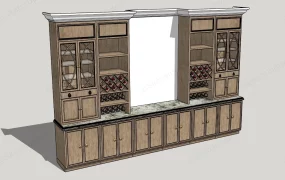 Full Cupboard With Wine Rack