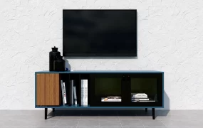 Blue Tv Stand With Storage