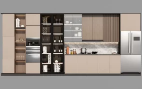 Modern Luxury Modular Kitchen Cabinetry Suite