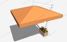 Orange Cantilever Umbrella