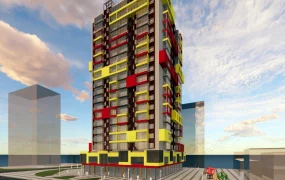 Colorful Condo Building