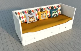 Wood Sofa With Drawers