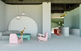 Industrial Office Reception Area