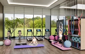 Fitness And Yoga Workout Room Idea