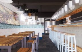 Japanese Cafe & Bar Interior Design
