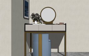 Elegant Dressing Table with Mirror