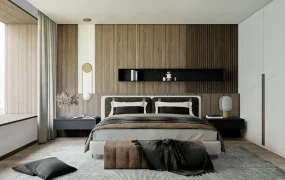 Elegant Bedroom Design With Wardrobe